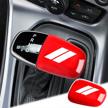 auovo gear shift knob trim for charger accessories challenger 2015-2022 / durango 2016-2023 abs interior decoration gear shifter cover (red/white) logo