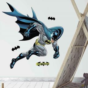 img 4 attached to Batman Blue Peel And Stick Wall Decal By RoomMates - RMK1864GM