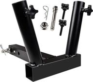 🚩 hitch mount flagpole holder: securely fits 2-inch hitch receivers, durable & rust resistant (cnc cutting, integral molding) logo