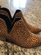 img 1 attached to Stylish LAICIGO Animal Print Low Heel Chelsea Booties For Women review by Jessica Griffith