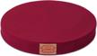memory foam seat cushion and lumbar support pillow for chair - shinnwa round pad in wine red, 16 inches logo