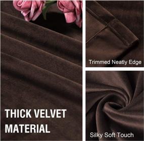 img 1 attached to Velvet Blackout Curtains For Bedroom & Living Room - H.VERSAILTEX Durable Luxury Extra Wide Grommet Sliding Door Panel, W100 X L96 Inch - Brown