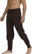 men's renaissance pirate costume trousers with ankle cuff & drawstrings logo