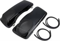 xmt-moto vivid black hard saddlebag lids with 5x7 inch speaker grilles: ideal for 1993-2013 harley davidson touring road glide fltrx electra glide flht road king flhr street glide flhx models логотип