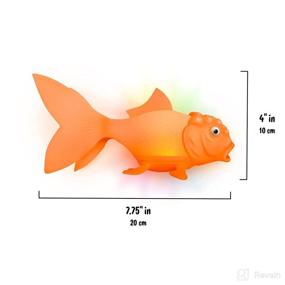 img 2 attached to Experience the Magic with Genuine Fred Koi Toy Light-Up Bath Goldfish, Orange!