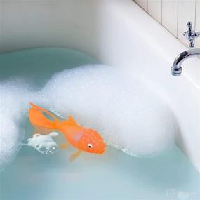 img 3 attached to Experience the Magic with Genuine Fred Koi Toy Light-Up Bath Goldfish, Orange!