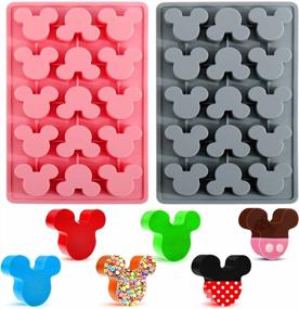 img 4 attached to 2 Pack 15 Cavity Mouse Head Silicone Molds For DIY Gummies, Candy, Chocolate, Jelly, Ice Cube & Dog Treats - Non-Stick Baking Mold