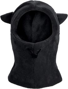 img 4 attached to Winter Windproof Balaclava Fleece Warmer Girls' Accessories - Cold Weather