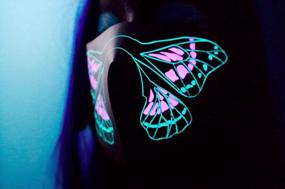 img 2 attached to Активируемая звуком светодиодная маска Butterfly Rave для EDM, Хэллоуина, музыкальных фестивалей и вечеринок - загораются и светятся