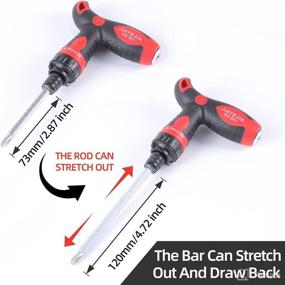 img 1 attached to Efficient Ratcheting Screwdriver Set | Double End Bits | Cushion Grip Handle | Versatile Muti-purpose Tool with #2 Phillips & 6mm Slotted Head Bits