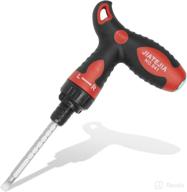 efficient ratcheting screwdriver set | double end bits | cushion grip handle | versatile muti-purpose tool with #2 phillips & 6mm slotted head bits логотип