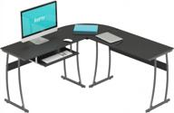 maximize your productivity with rif6's durable l-shaped computer desk with adjustable keyboard tray for home office, pc, laptop, gaming, and writing! логотип