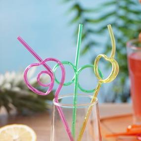 img 1 attached to 24 Pcs Crazy Straws,12 Assorted Colorful Reusable Plastic Crazy Loop Straws For Birthday Party Or Classroom Activities