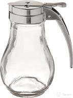 tablecraft h414 clear syrup dispenser, 14 oz, with chrome plated metal top логотип