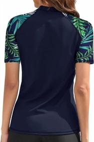 img 1 attached to Women'S Short Sleeve Rashguard Top Swim Shirt - No Built In Bra, No Bottom