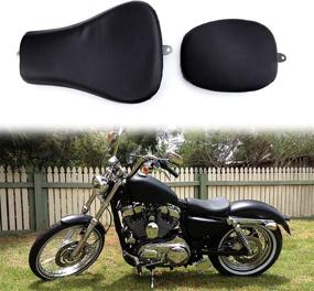 img 4 attached to 🚀 Enhanced SEO: Solo Driver Front Seat+Rear Passenger Pillion Pad for Sportster 48 72 Iron 883 XL883 Forty Eight XL1200 Seventy Two 1200