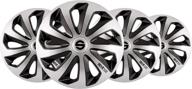 🎡 sparco spc1673svbk sicilia wheel covers: silver/black, set of 4, 16 inches - sleek & stylish rim protection logo