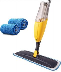 img 4 attached to Efficient Cleaning Made Easy: Yocada Microfiber Spray Mop With 2 Washable Pads For All Floor Types