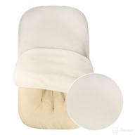 🏻 noominest baby lounger cover: 100% waffle cotton, natural white – enhance comfort and elegance for your little one! logo
