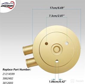 img 3 attached to 🚤 Crank-Mounted Raw Water Sea Pump for Volvo Penta V6 and V8 Engines (4.3, 5.0, 5.7) Pre-2005 - Serpentine Belt Pulley, Sea Impeller, Raw Pump - Part Numbers: 21214599, 3862482, 3812693