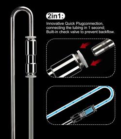 img 2 attached to 💨 Premium Clscea CO2 Diffuser Atomizer with Integrated Check Valve - Ideal for 25cm Rimless Tanks