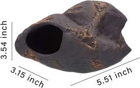 img 2 attached to 🐠 Cichlid Stone Decoration Magma - Small Aquarium Rock - Fish Tank Hideaway Decor - Plecoceramics for Cichlid