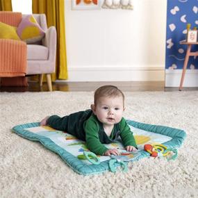 img 2 attached to Tiki Bar Baby Activity Gym & Tummy Time Mat with Bar and 3 Toys, Suitable for Newborns to 3-year-olds