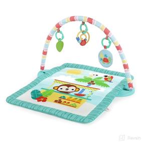 img 4 attached to Tiki Bar Baby Activity Gym & Tummy Time Mat with Bar and 3 Toys, Suitable for Newborns to 3-year-olds