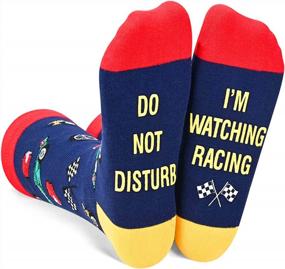img 4 attached to Car Racing, Truck Driving, And Motorcycle Enthusiast Socks - Perfect Gift For Basketball And Sports Fans - Unisex Design