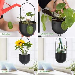 img 2 attached to Modern Wall Planters: 6.3'' Hanging Planter Holder For Indoor/Outdoor Use - Metal Plant Hanger For Vines, Plants & More!