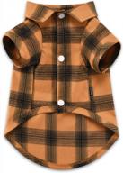 stylish and comfy plaid dog shirt for small dogs - perfect for thanksgiving and christmas celebrations - yellow, large size logo