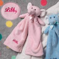 персонализированный плюшевый обнимашка для младенцев - 17-дюймовый розовый слон | дибси логотип