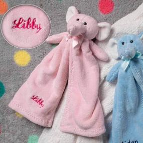 img 2 attached to Персонализированный плюшевый обнимашка для младенцев - 17-дюймовый розовый слон | ДИБСИ
