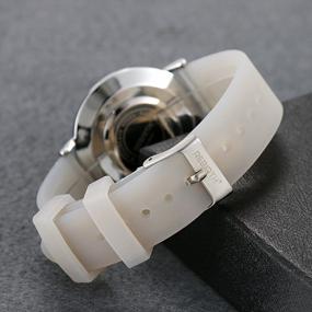 img 2 attached to Женские кварцевые наручные часы в подарок - Желейный скраб с силиконовой лентой для круглого лица Молодежный стиль