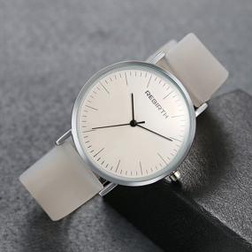 img 3 attached to Женские кварцевые наручные часы в подарок - Желейный скраб с силиконовой лентой для круглого лица Молодежный стиль