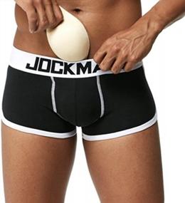 img 2 attached to Jiyaru Men'S Soft Cotton Padded Hip-Up Underwear Trunk For Enhanced Comfort And Support