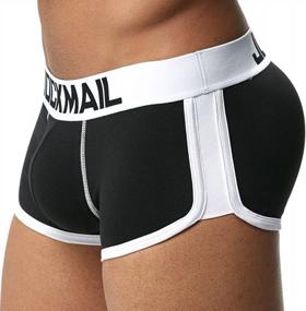 img 4 attached to Jiyaru Men'S Soft Cotton Padded Hip-Up Underwear Trunk For Enhanced Comfort And Support