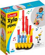 musical building fun with quercetti xylopipes - 40 piece set for kids 3-6 years logo