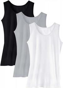 img 4 attached to Stay Comfortable And Stylish With COLORFULLEAF Men'S Bamboo Rayon Undershirts - Enhance Your Wardrobe With Crew Neck Stretchy Tank Tops