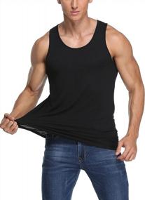 img 3 attached to Stay Comfortable And Stylish With COLORFULLEAF Men'S Bamboo Rayon Undershirts - Enhance Your Wardrobe With Crew Neck Stretchy Tank Tops