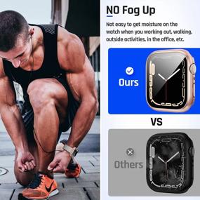img 1 attached to 360° Protection Waterproof Case With Glass Screen Protector And PC Bumper For Apple Watch 40Mm Series 6/5/4/SE - Rose Gold