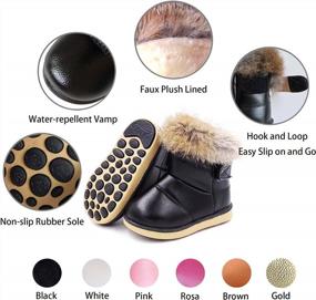 img 3 attached to Cozy & Waterproof Snow Boots For Girls - FJWYSANGU Toddler Winter Boots With Plush Inner Lining And Easy Flat Walking
