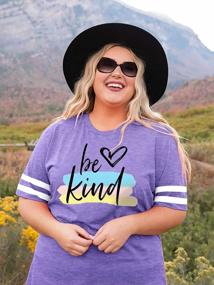 img 3 attached to Inspiring Plus Size Women'S Kindness Tees: Heartwarming Graphic Shirts For Teachers And Blessed Individuals