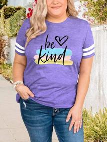 img 1 attached to Inspiring Plus Size Women'S Kindness Tees: Heartwarming Graphic Shirts For Teachers And Blessed Individuals