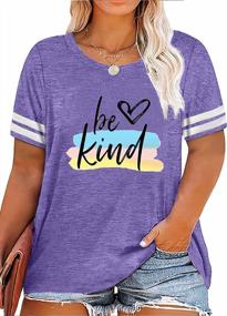img 4 attached to Inspiring Plus Size Women'S Kindness Tees: Heartwarming Graphic Shirts For Teachers And Blessed Individuals