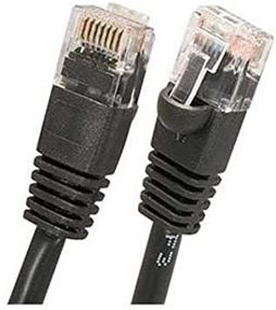 img 1 attached to Быстрая и надежная передача данных: 25-футовый черный соединительный кабель Cat6 Ethernet от IMBAPrice