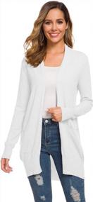 img 3 attached to Women'S Long Sleeve Open Front Cardigan Sweater - Soft Knit With Pockets - Lightweight Casual