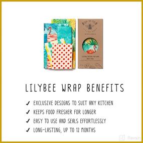 img 2 attached to 🐝 Reusable Beeswax Wrap by Lilybee - Sustainable Zero Waste Food Wrappers with Bees Wax, Biodegradable, Organic, Plastic Free