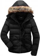 wantdo men's winter puffer jacket thicken winter coat warm padded jacket with hood logo