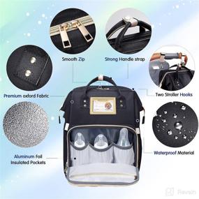 img 1 attached to 8-in-1 Diaper Bag Backpack with Changing Station for Baby Girls Boys - Suogkeale Waterproof Portable Travel Back Pack with Bassinet, Large Capacity, USB Charging & Stroller Straps